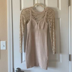 Nude Bebe bodycon dress